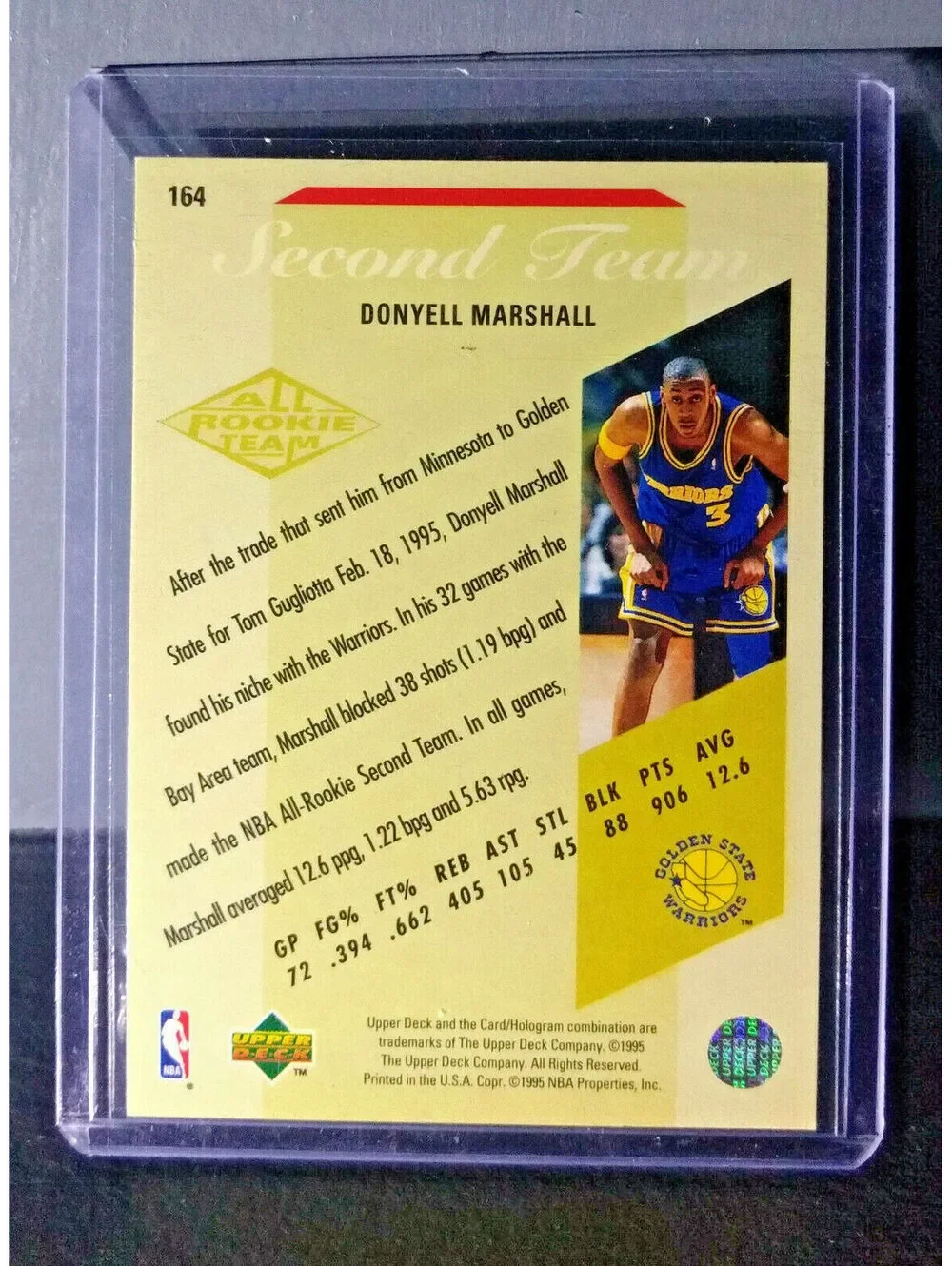 1995-96 Upper Deck Donyell Marshall #164 Basketball Card